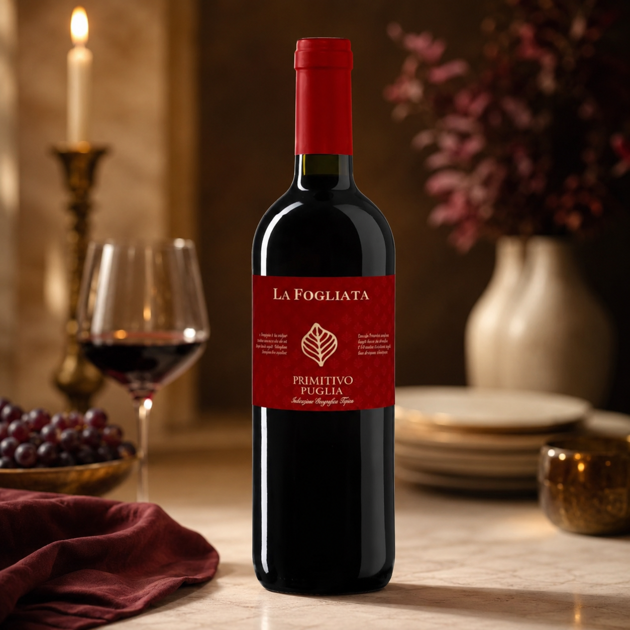 Garrafa de La Fogliata Primitivo I.G.T.